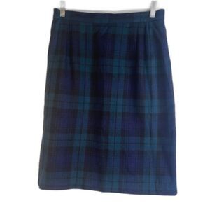 Collectible Gold Tartan Plaid 100% Pure Wool Aline Skirt Lined Size 10* VTG